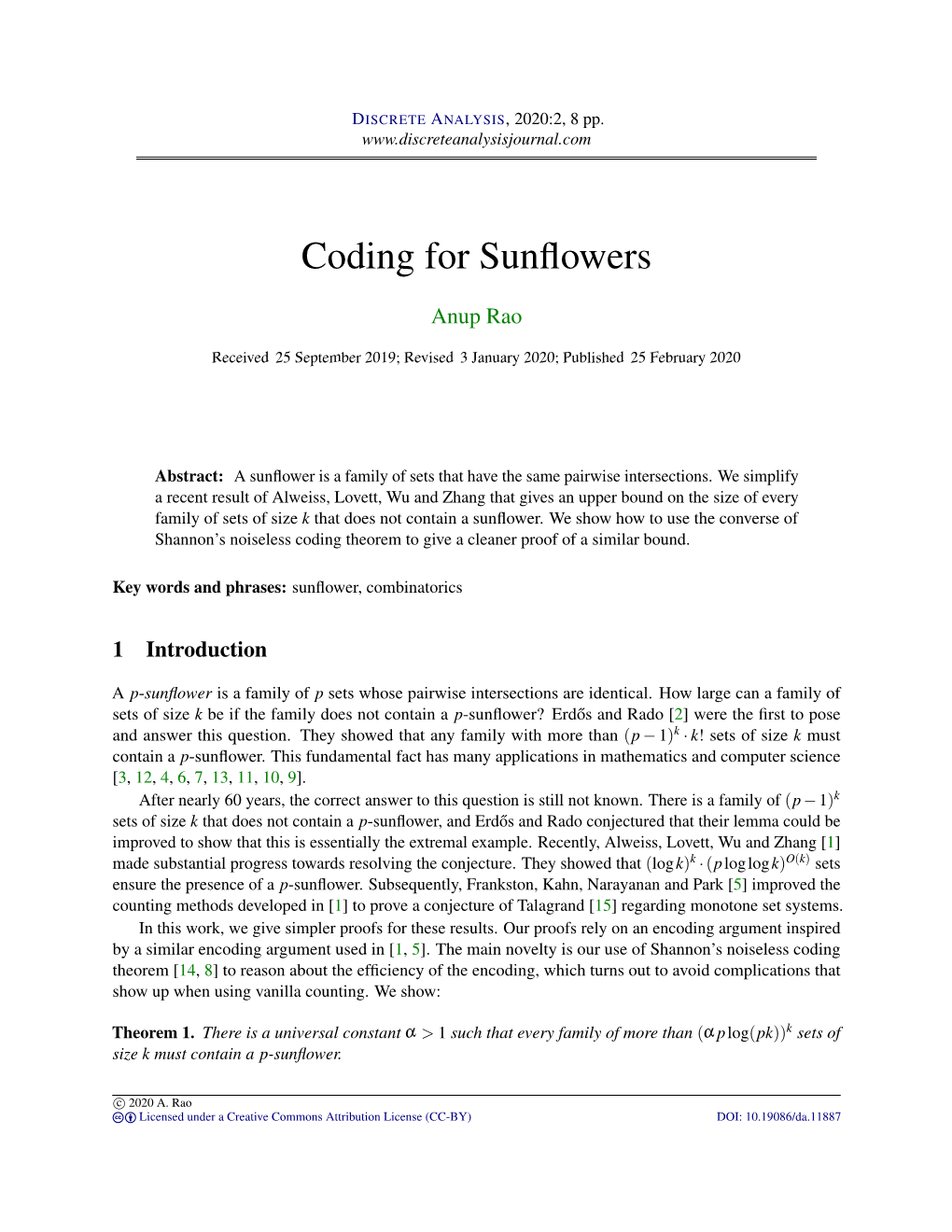 Coding for Sunflowers
