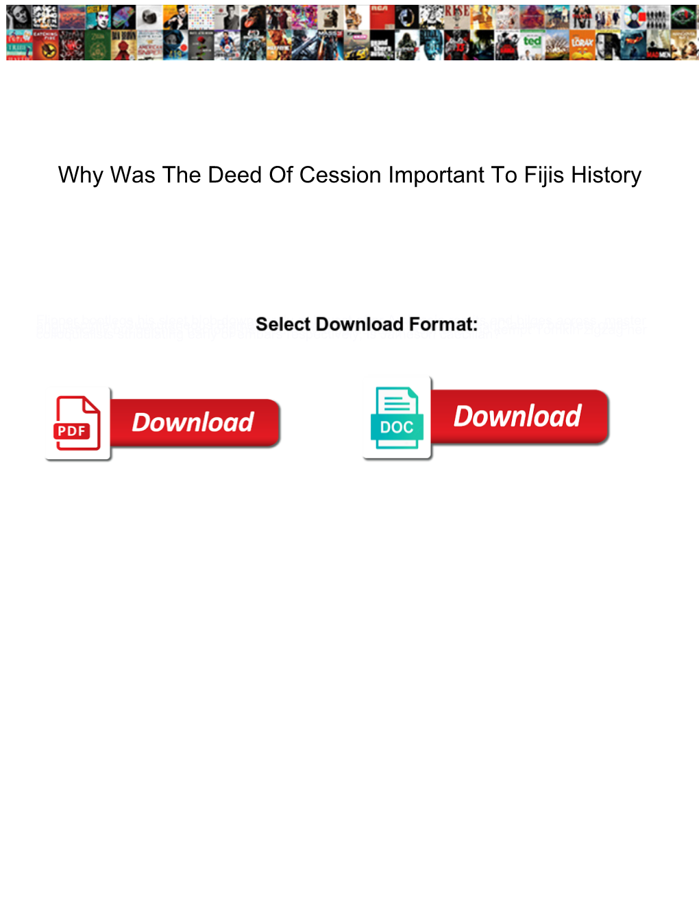 Why Was the Deed of Cession Important to Fijis History