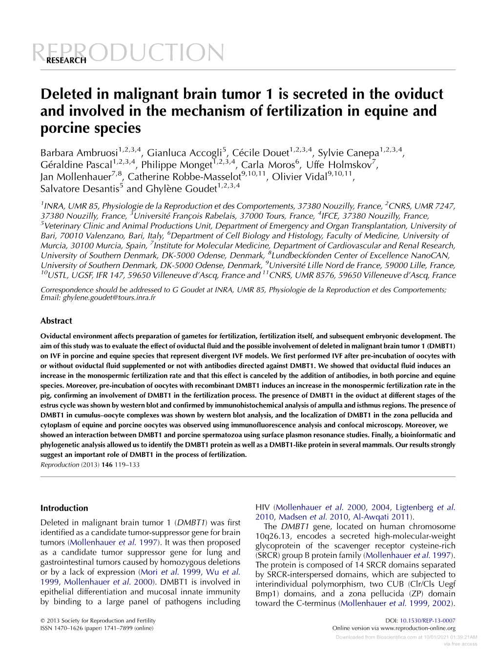 Involvement of VCAM1 in the Bovine Conceptus Adhesion to the Uterine