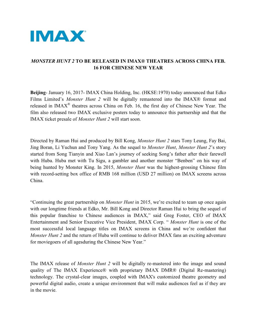 IMAX China Holding, Inc