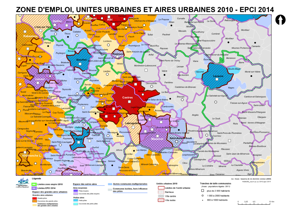 Zone D'emploi, Unites Urbaines Et Aires Urbaines 2010