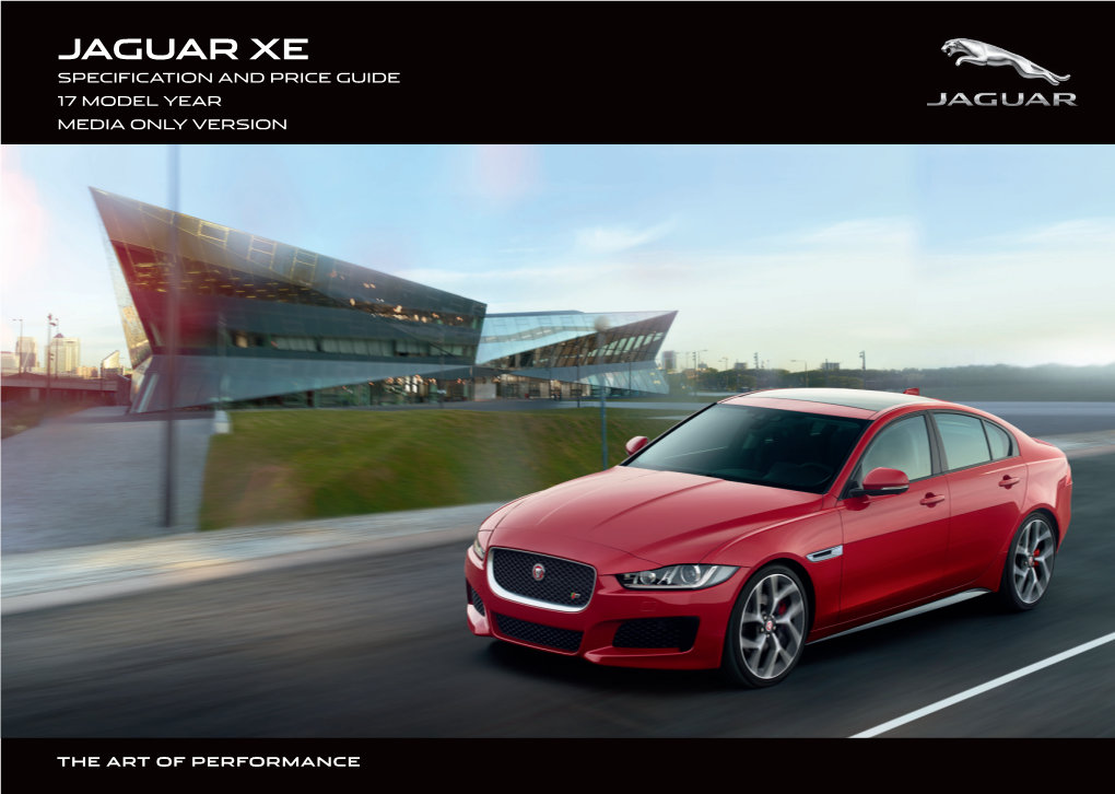 Jaguar Xe Specification and Price Guide 17 Model Year Media Only Version