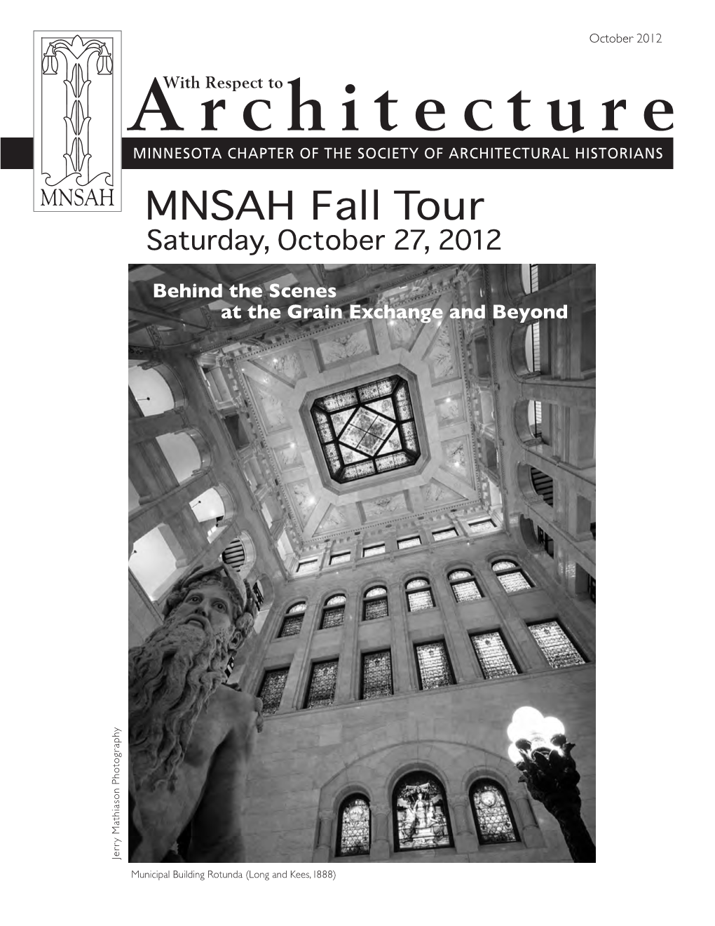 With Respect to Architecture, October 2012