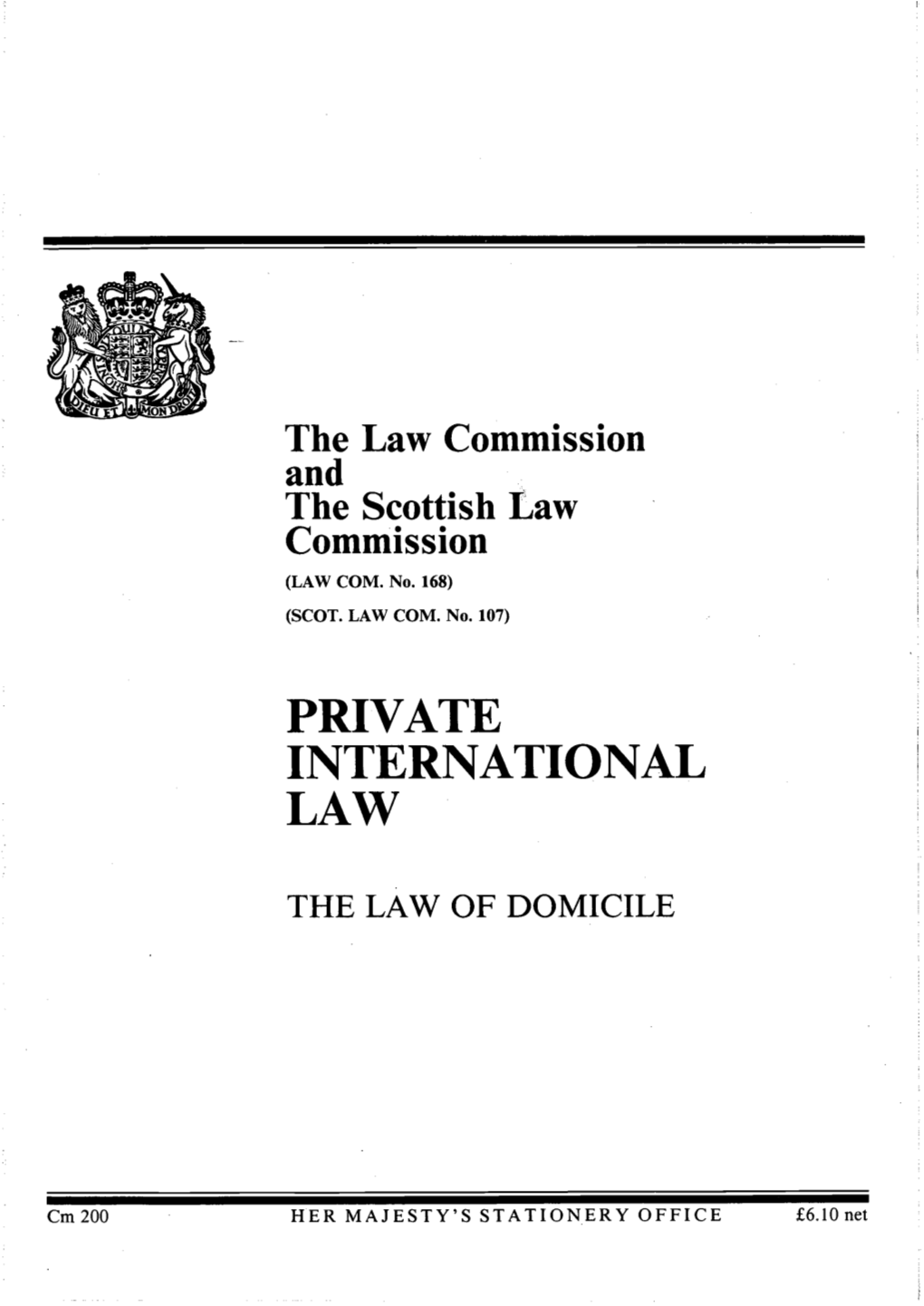 Private International Law: the Law of Domicile
