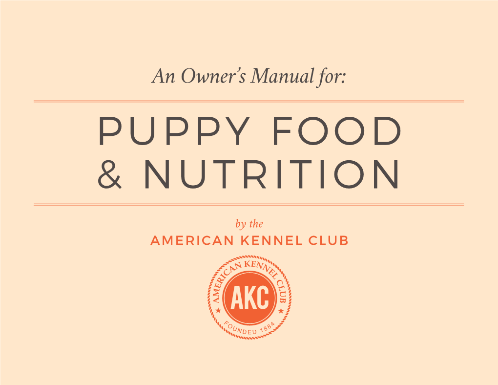 Puppy Food & Nutrition