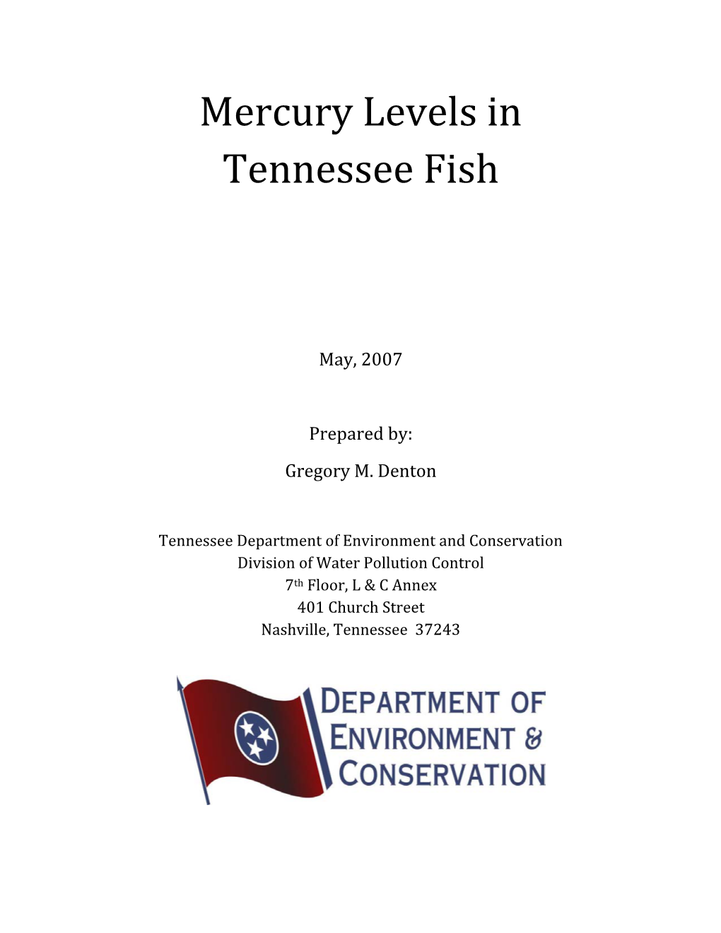 Mercury Levels in Tennessee Fish