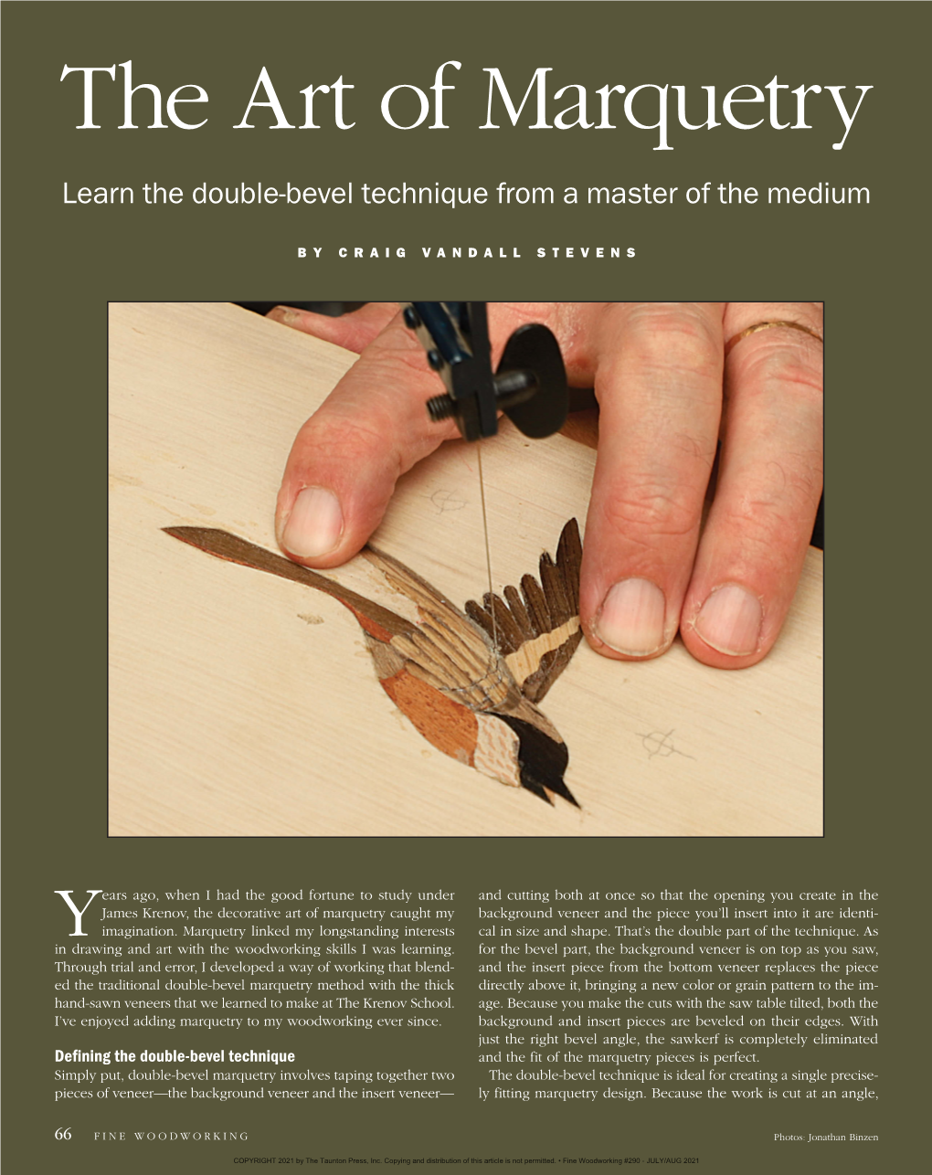 The Art of Marquetry Learn the Double-Bevel Technique from a Master of the Medium