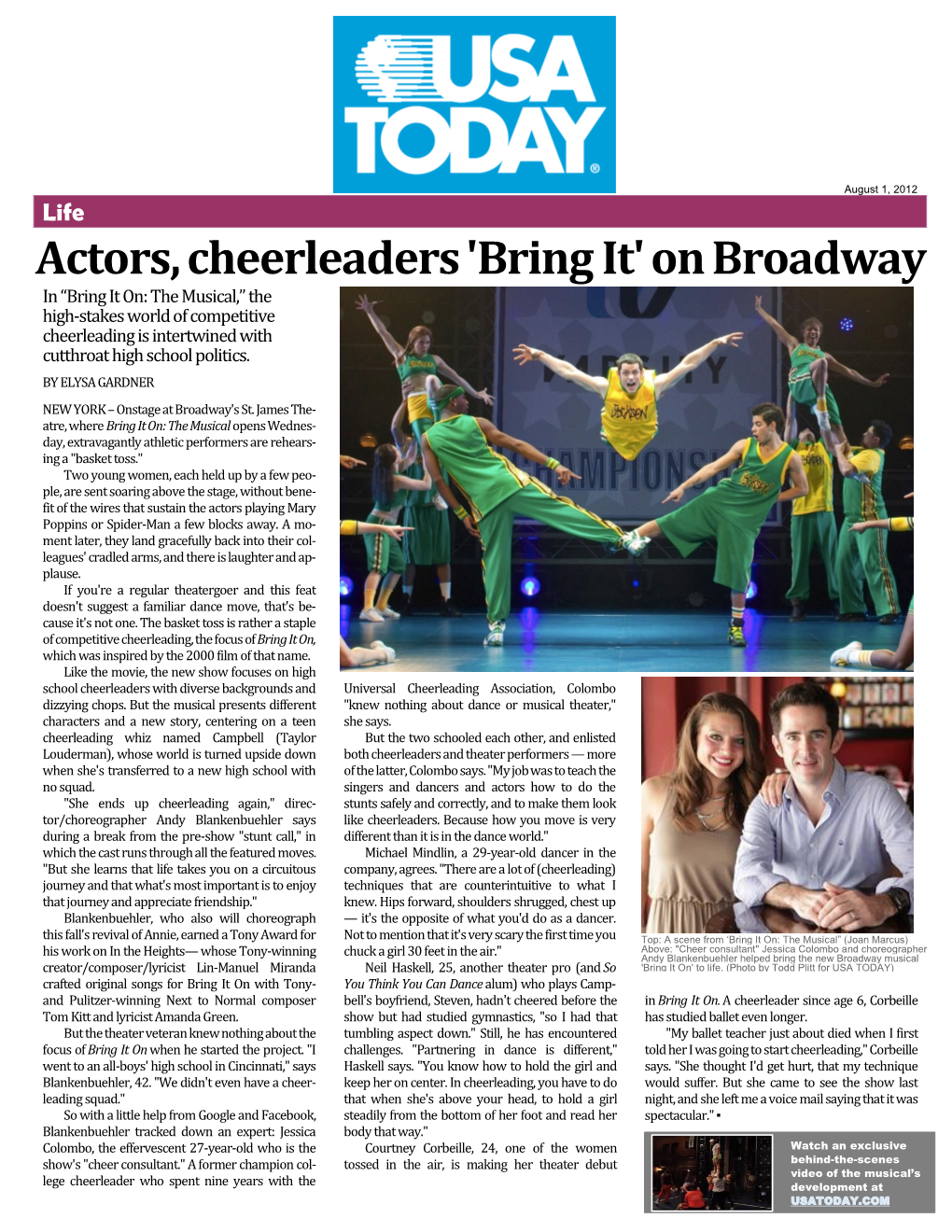 Actors,Cheerleaders'bring It'onbroadway