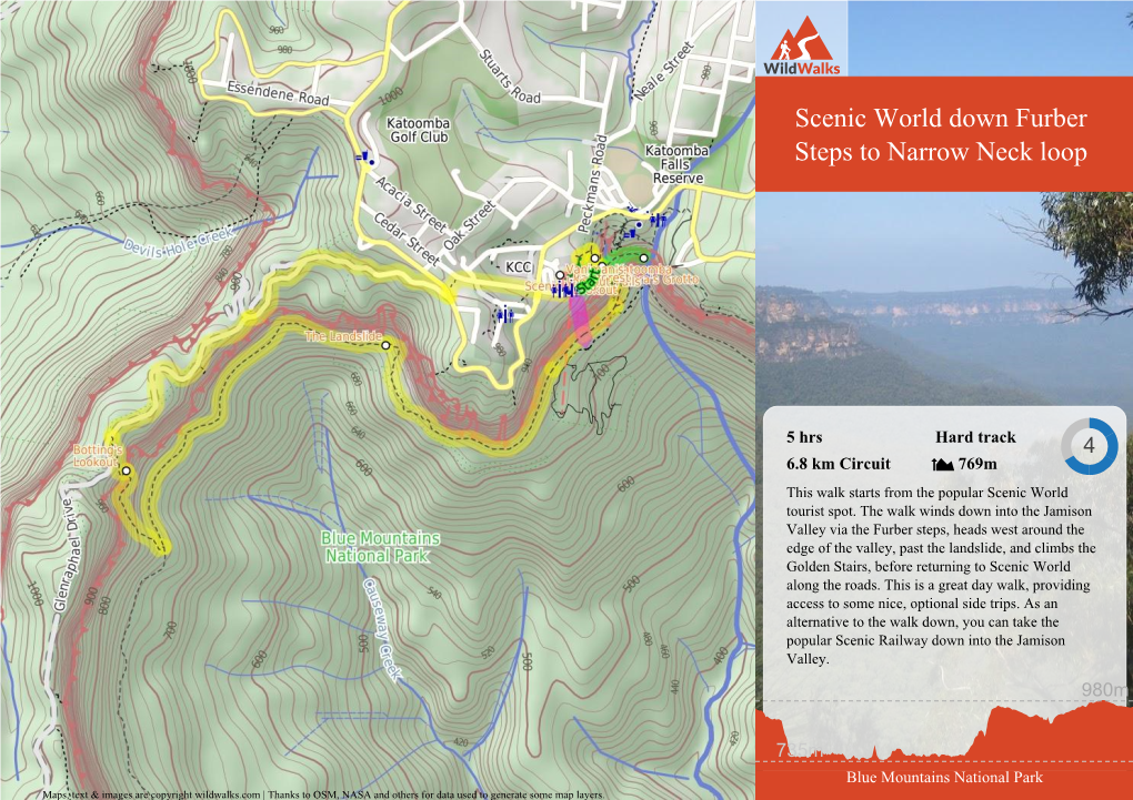 Scenic World Down Furber Steps to Narrow Neck Loop