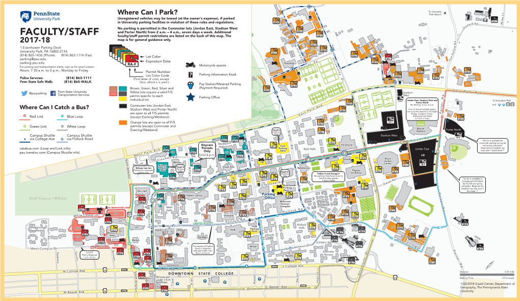 FACULTY/STAFF PARKING INFORMATION Valid in the Commuter Lots During These Hours