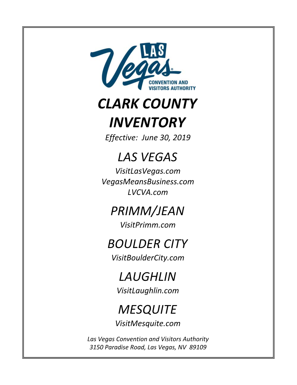 Clark County Inventory