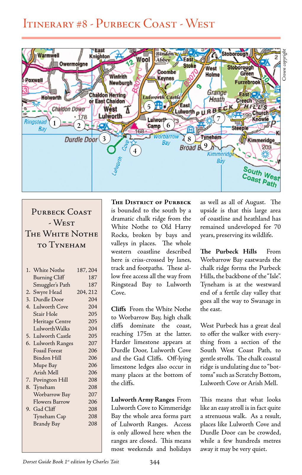 Itinerary #8 - Purbeck Coast - West Crown Copyright