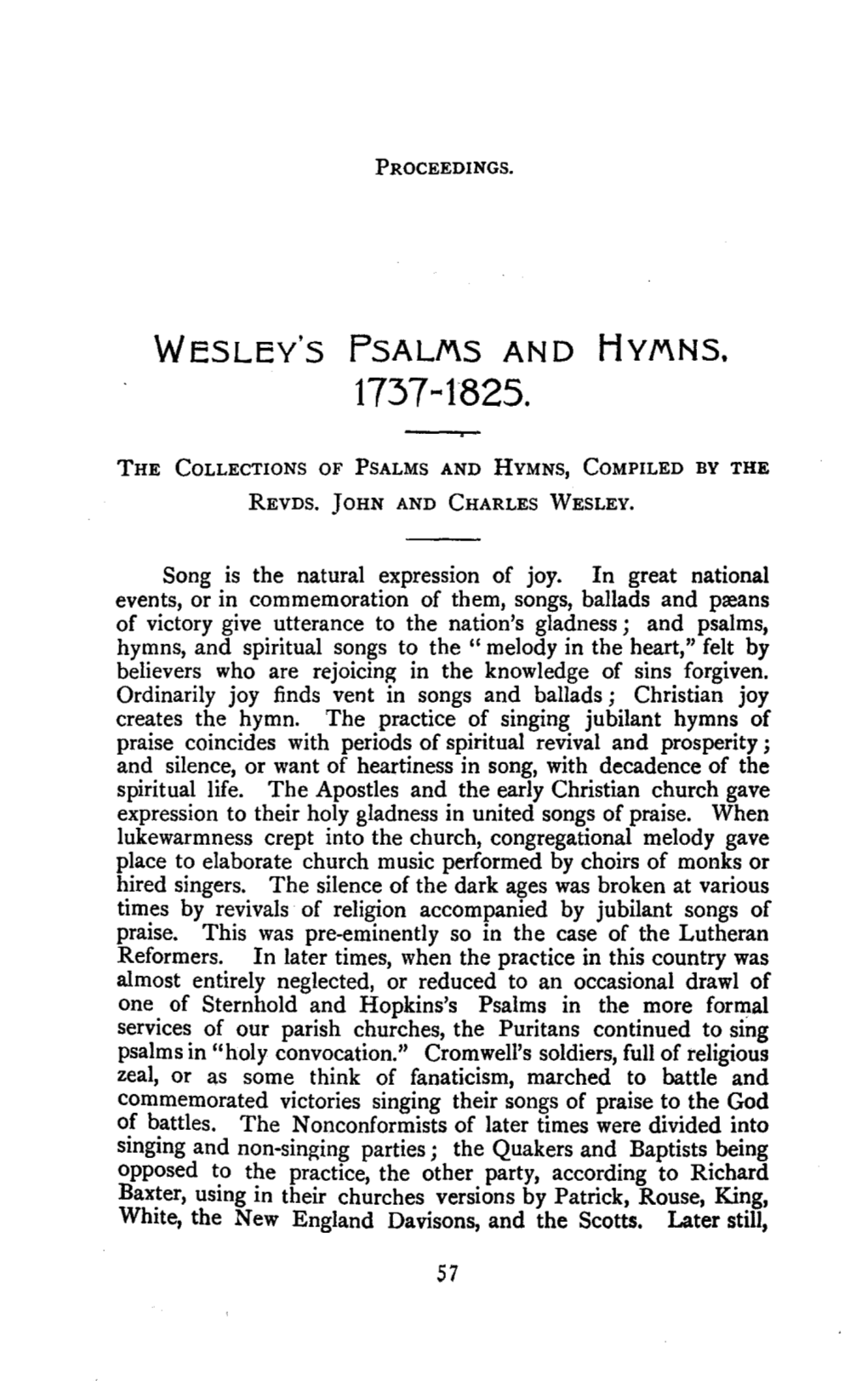 WESLEY's FSALJY\S and HYJY\NS. 57