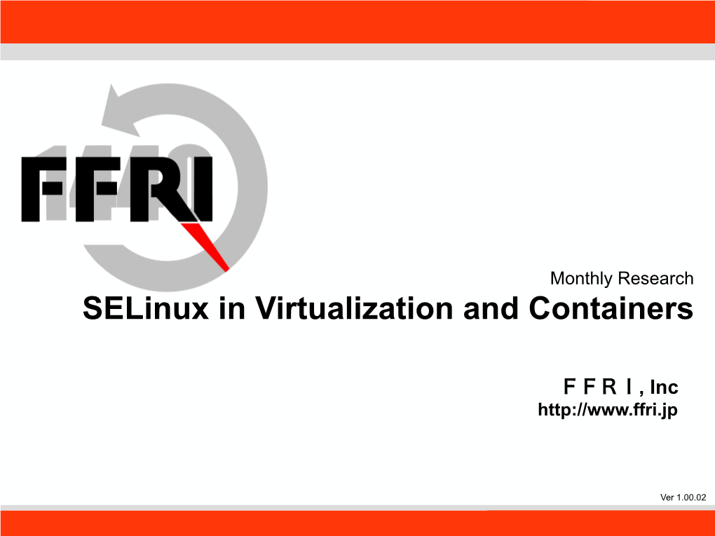 Selinux in Virtualization and Containers