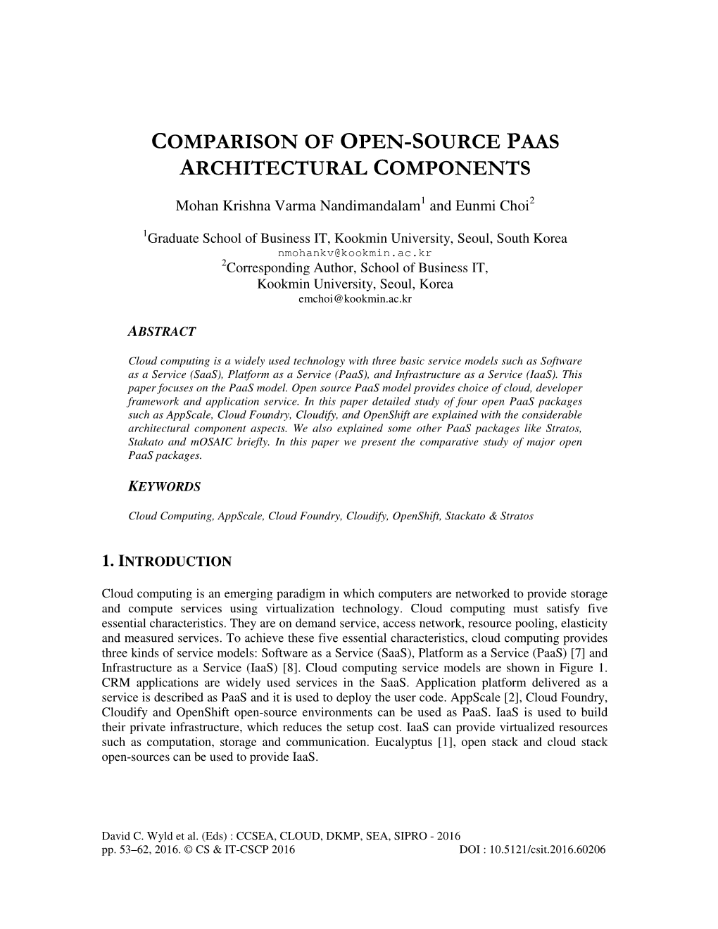 Comparison of Open-Source Paas Architectural