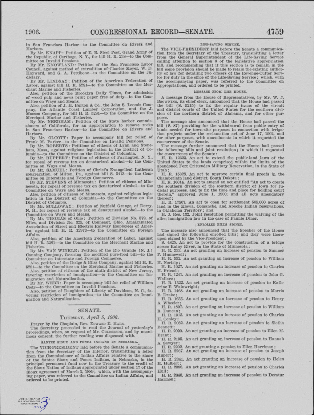 Congressional Record-Senate. 4759