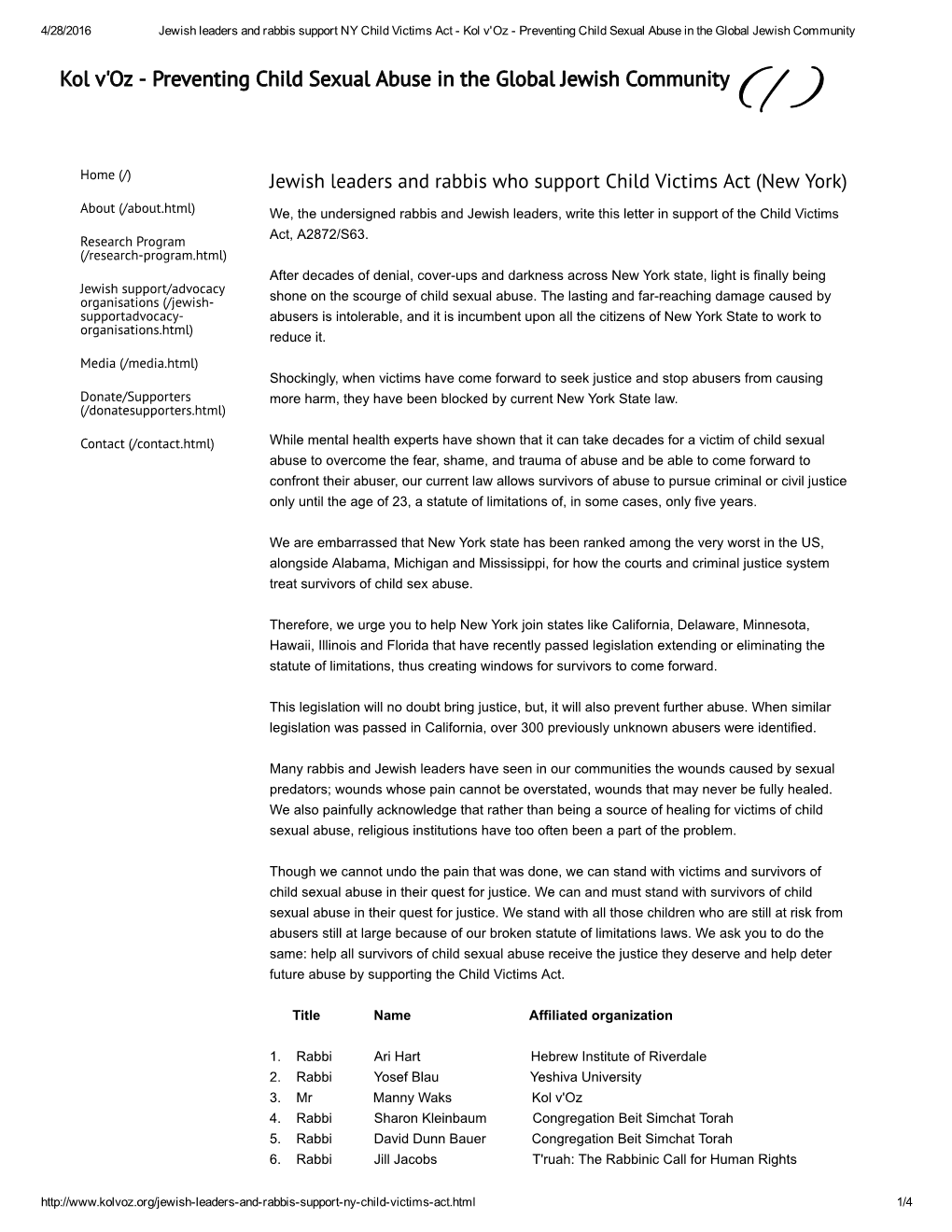 LETTER Jewish Leaders and Rabbis Support NY Child