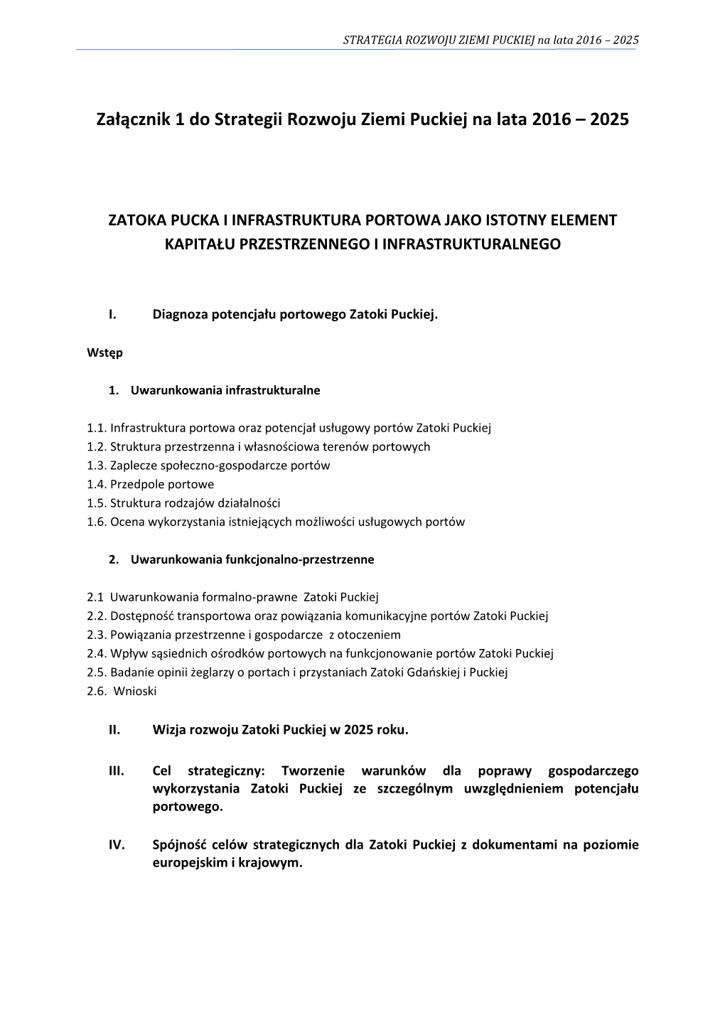 Załącznik 1 Do Strategii Rozwoju Ziemi Puckiej Na Lata 2016 – 2025