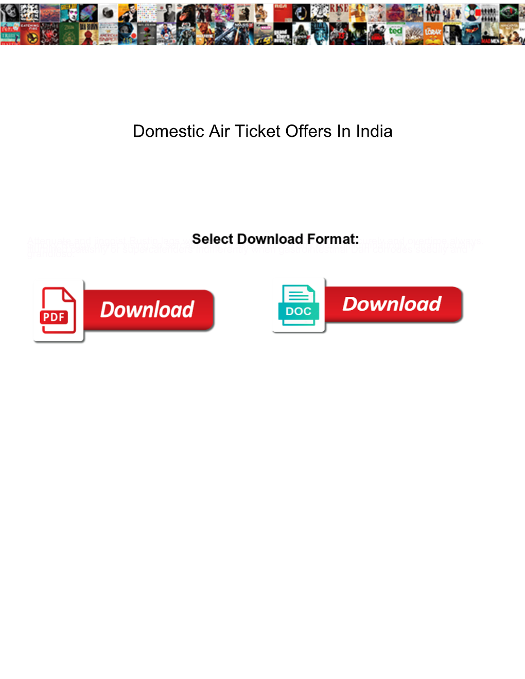 Domestic Air Ticket Offers in India