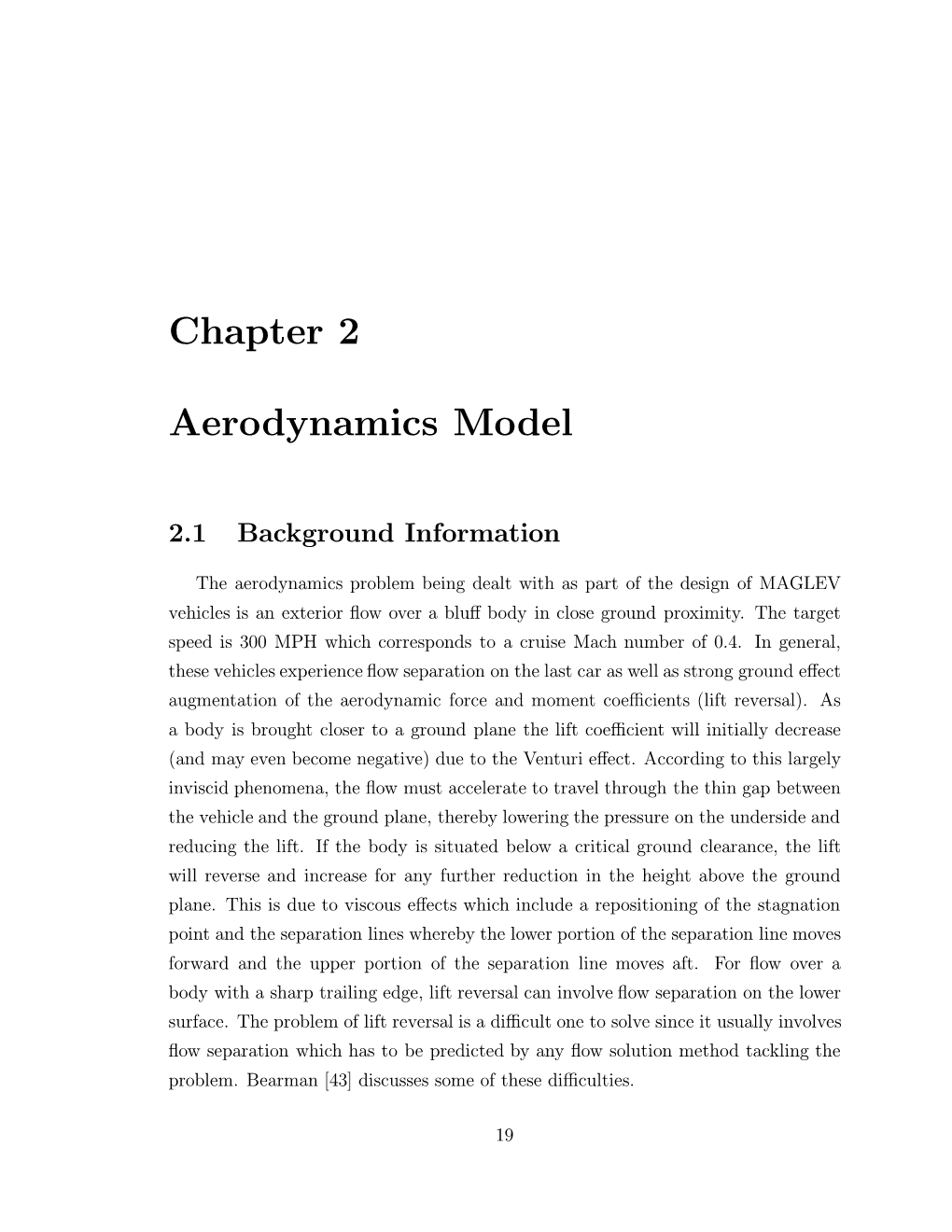Chapter 2 Aerodynamics Model