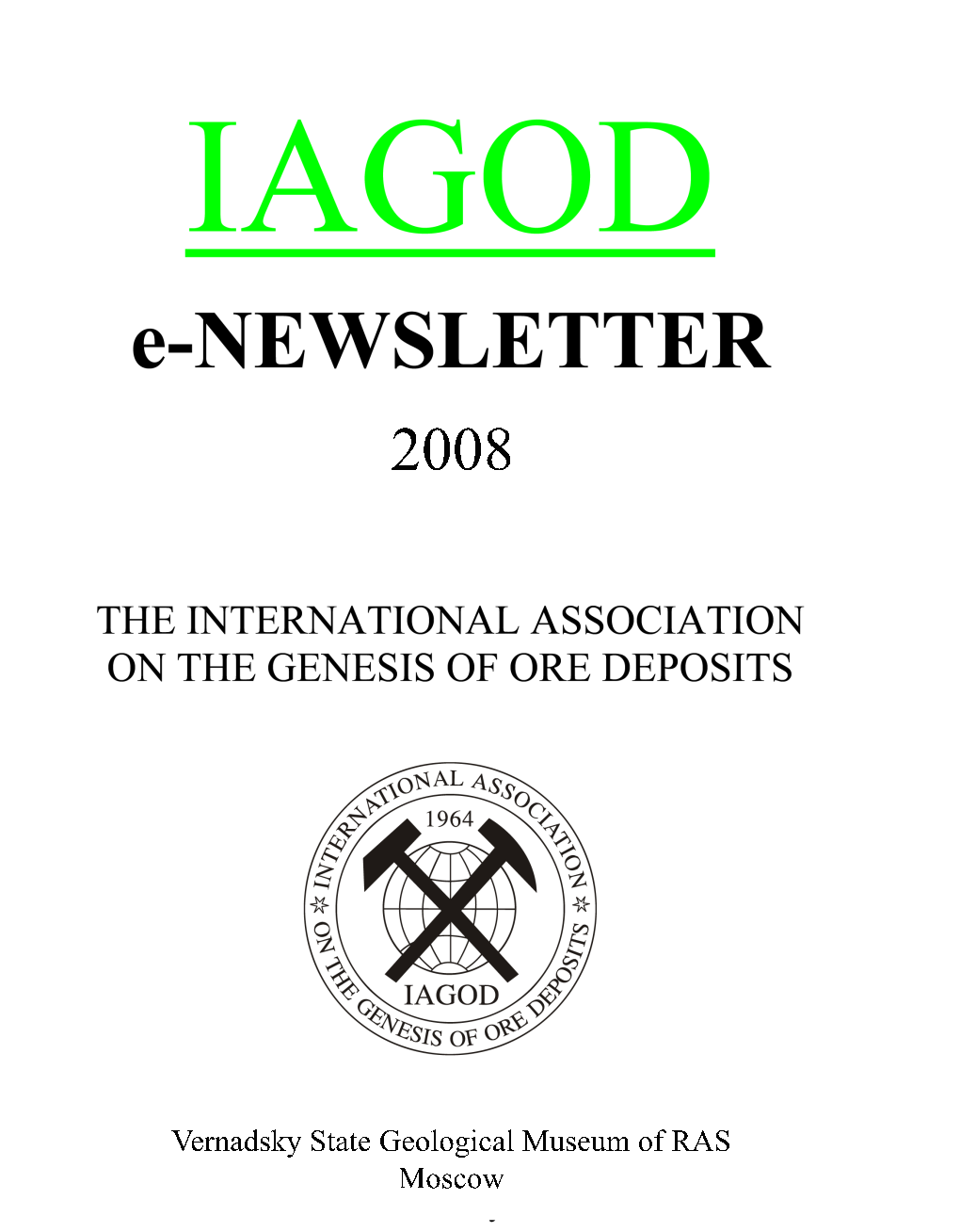 IAGOD E-Newsletter 2008