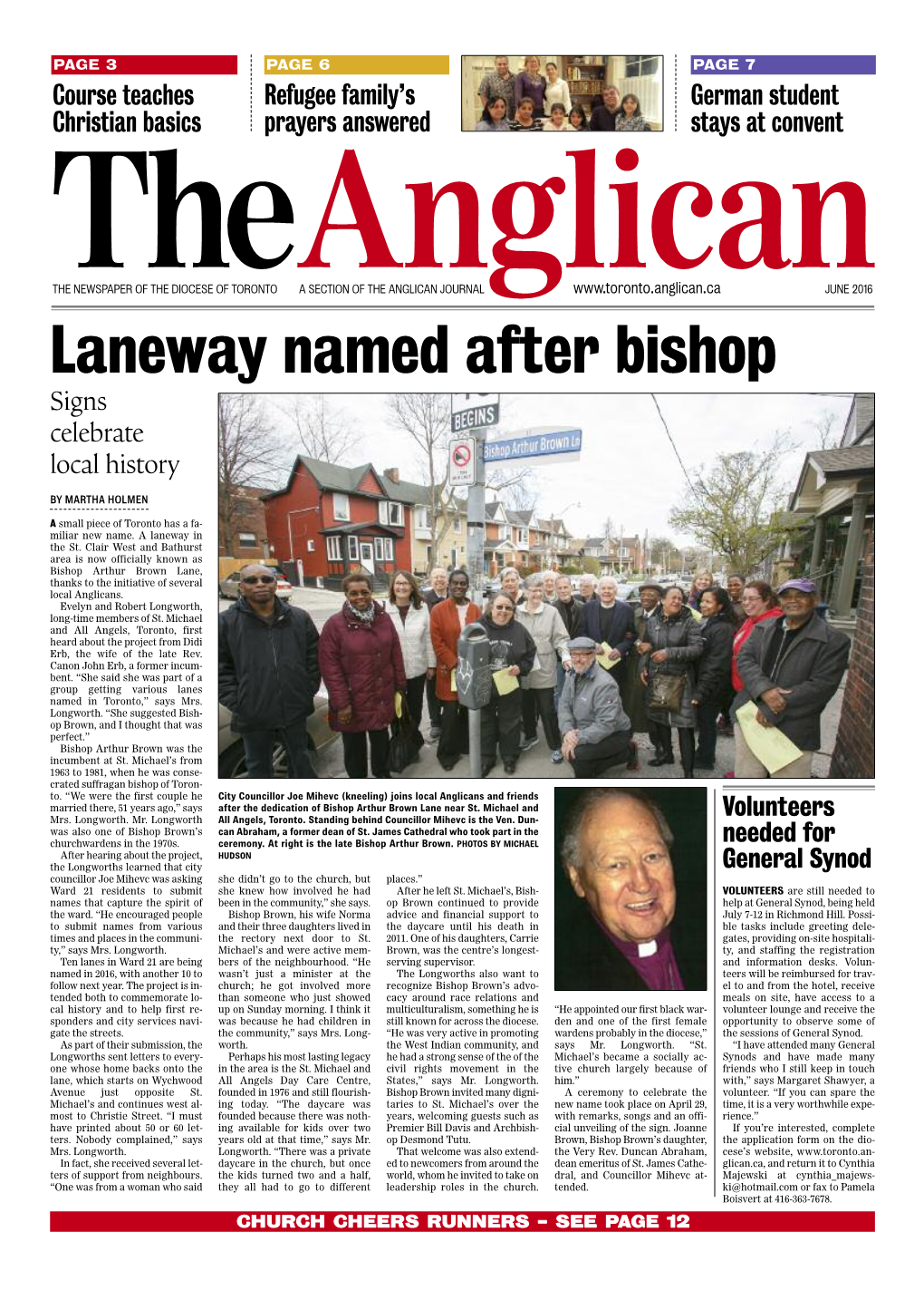Laneway Named After Bishop Signs Celebrate Local History