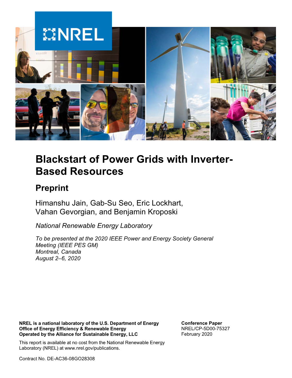 Blackstart of Power Grids with Inverter-Based Resources: Preprint