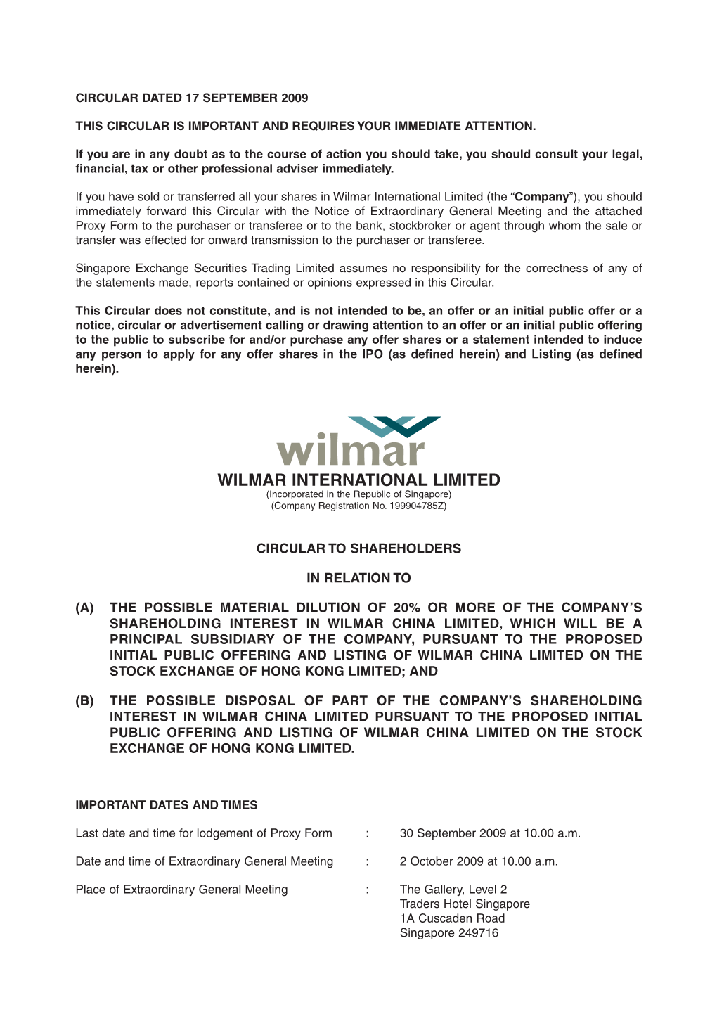 Wilmar International Limited