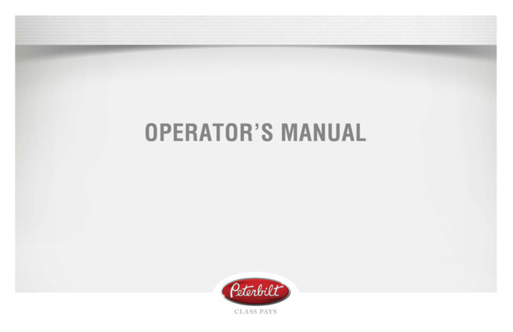 Medium Duty Operator's Manual