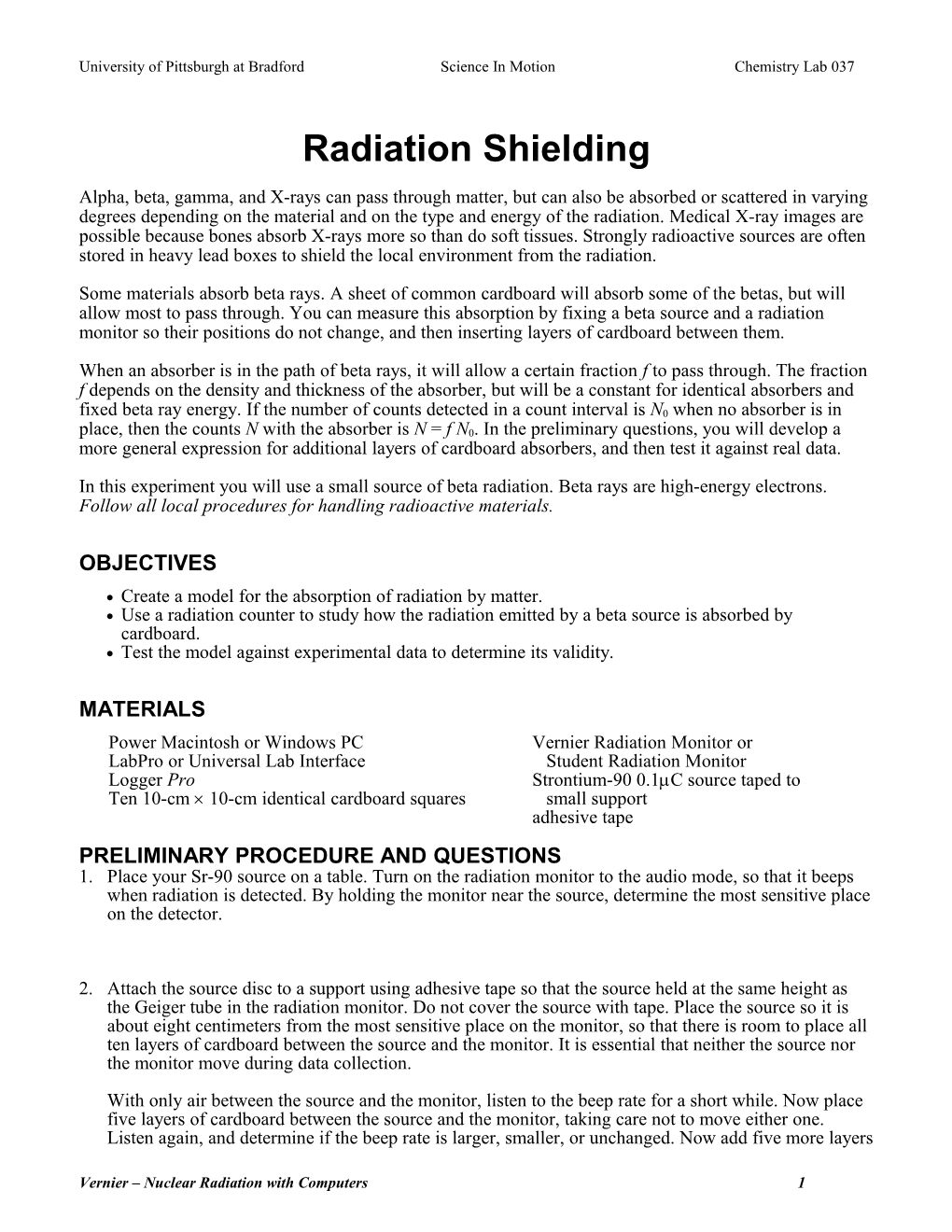 Radiation Shielding