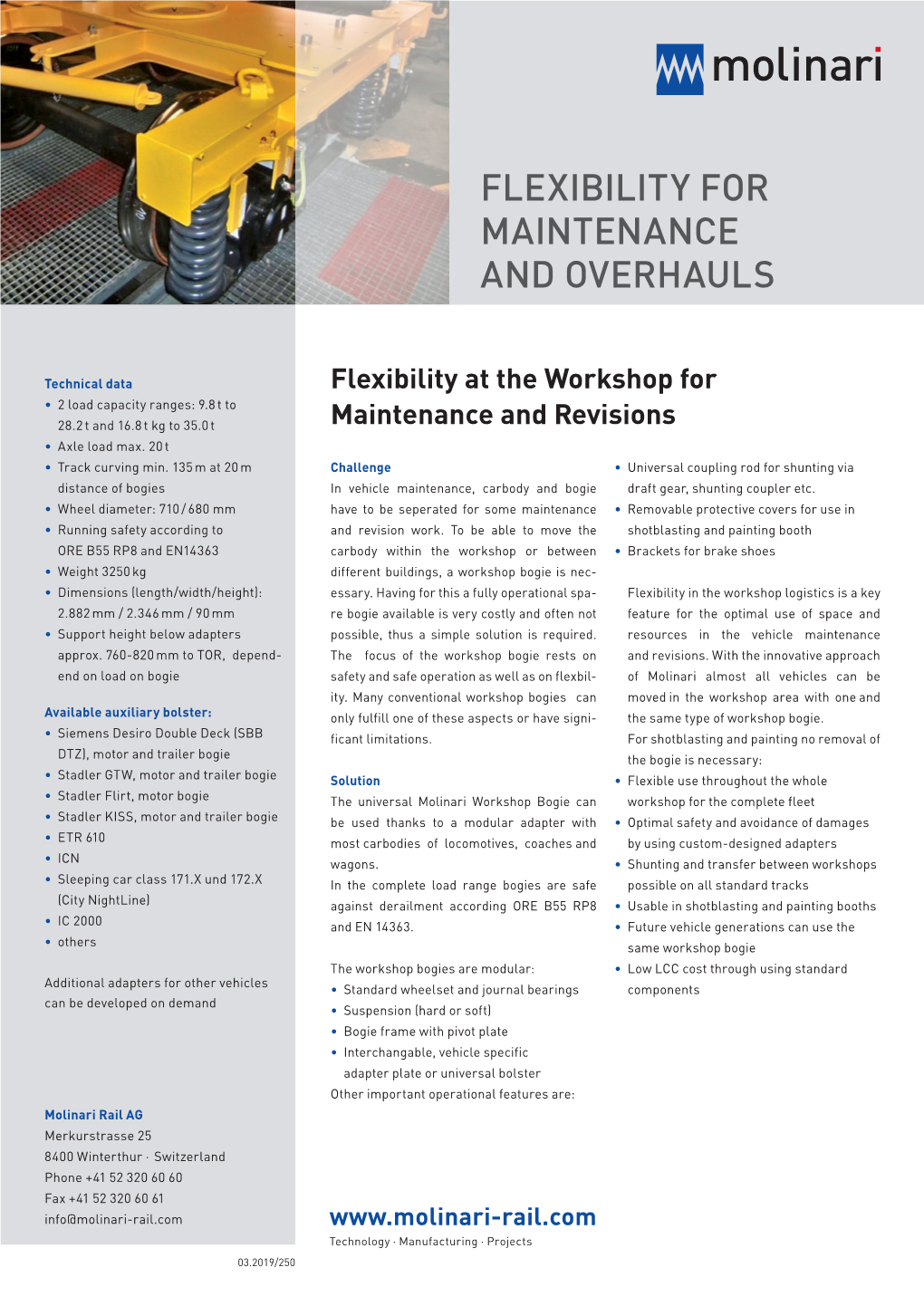 Flexibility for Maintenance and Overhauls