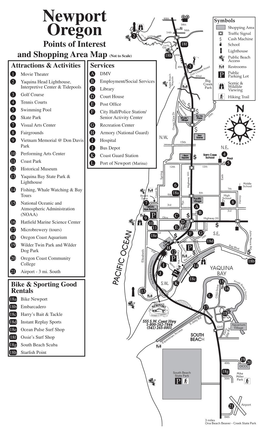 Map of Newport, Oregon