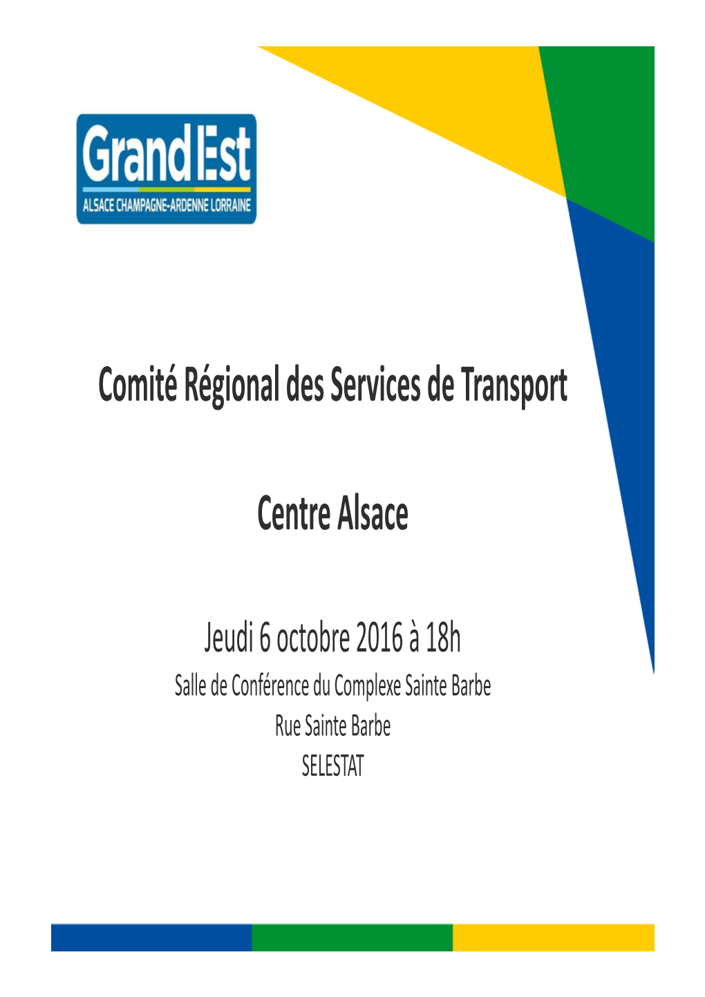 COREST Centre Alsace 06/10/2016