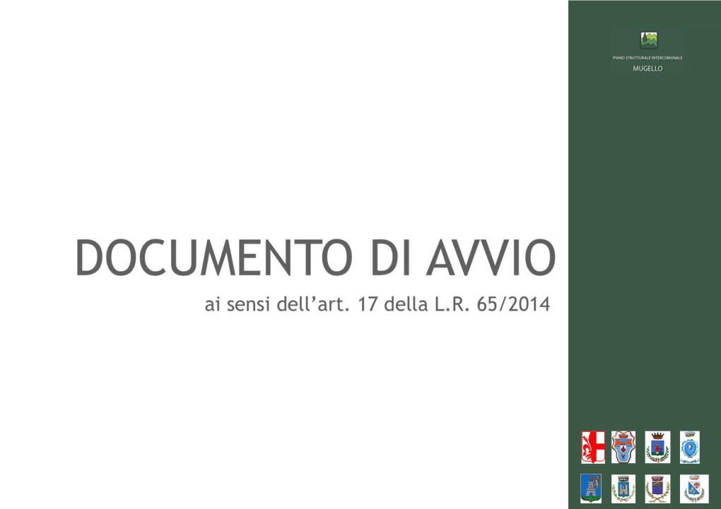 Documento Di Avvio Del Piano Strutturale Intercomunale Del Mugello