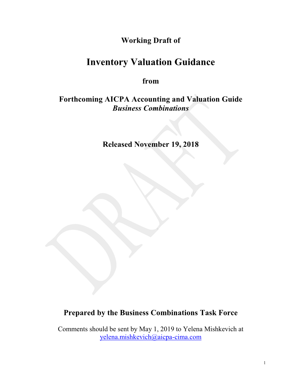 Inventory Valuation Guidance
