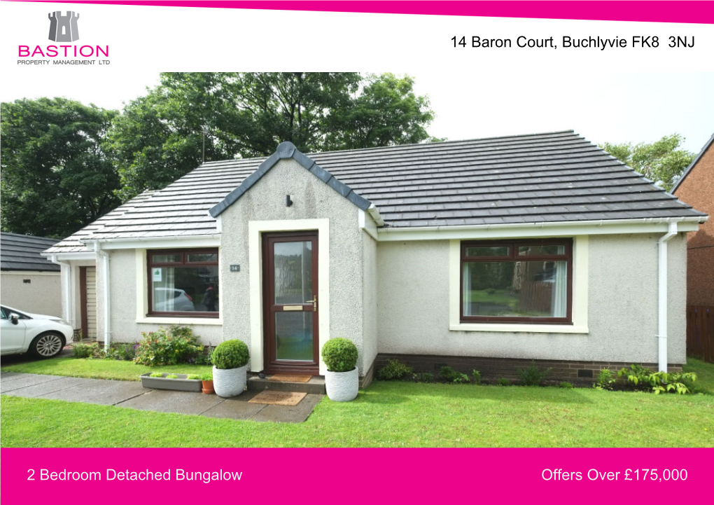 14 Baron Court, Buchlyvie FK8 3NJ 2 Bedroom Detached Bungalow Offers Over £175,000