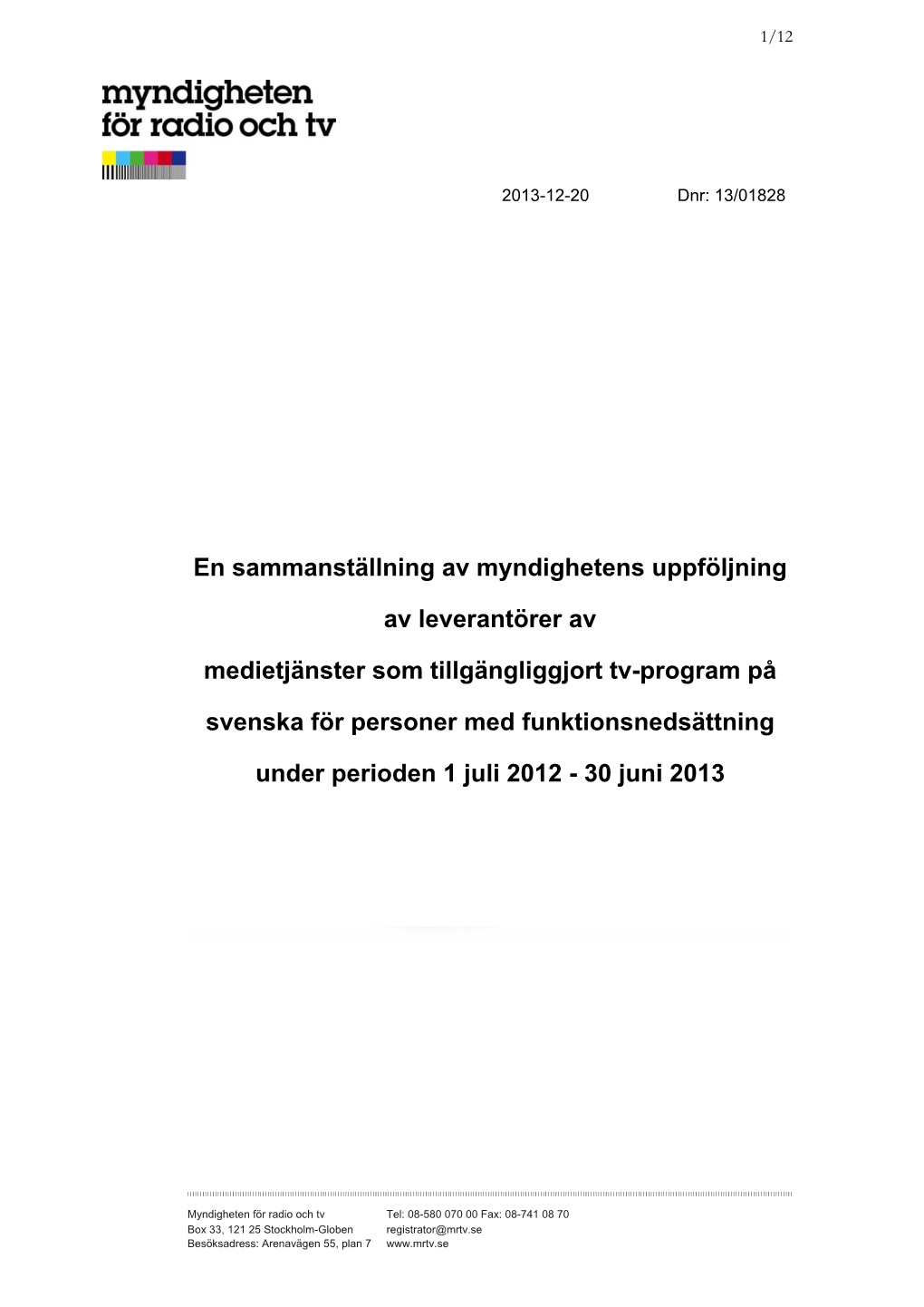 Sammanställning Tillgänglighet Tv 2013.Pdf