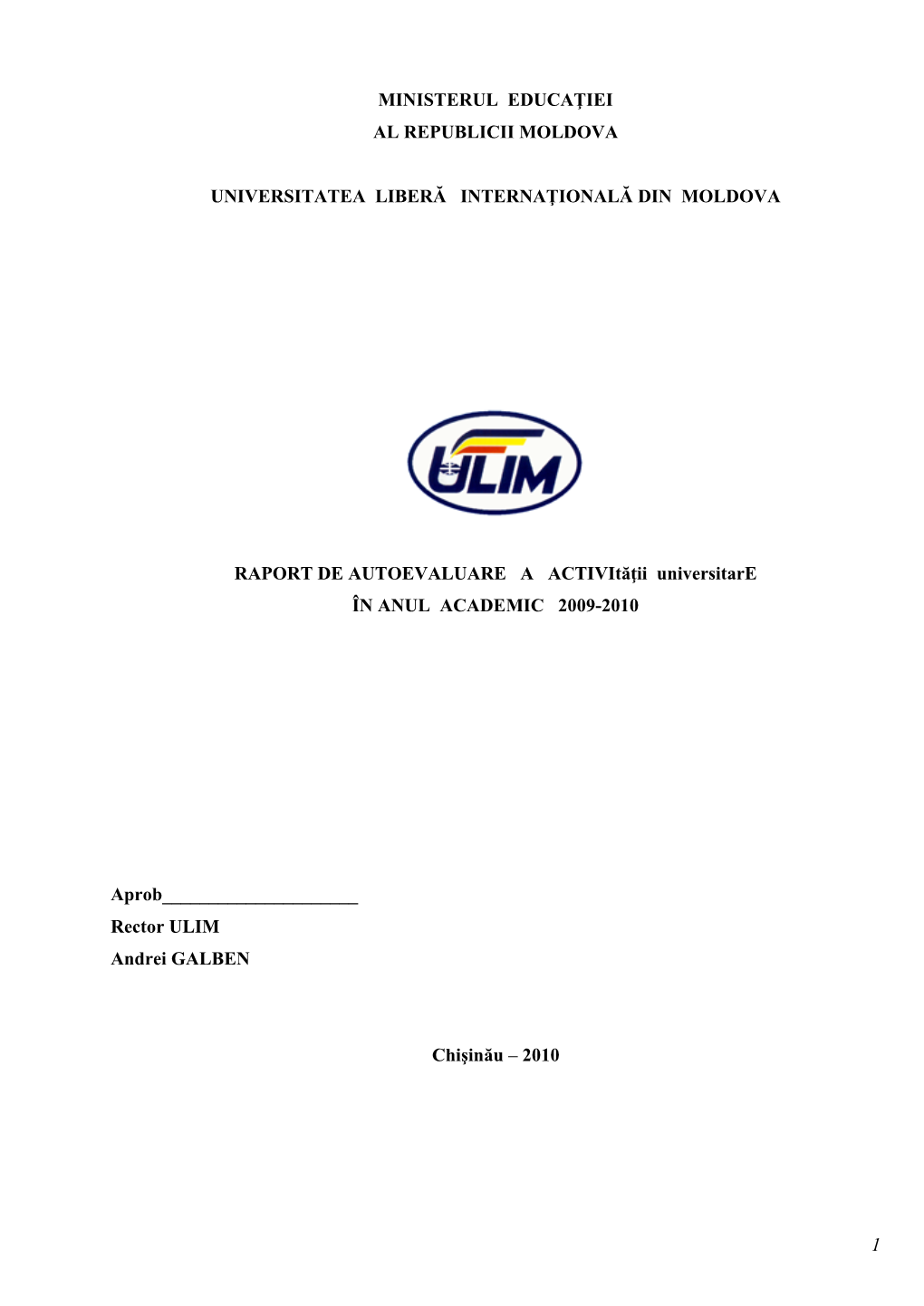 Raport Ulim 2009-2010