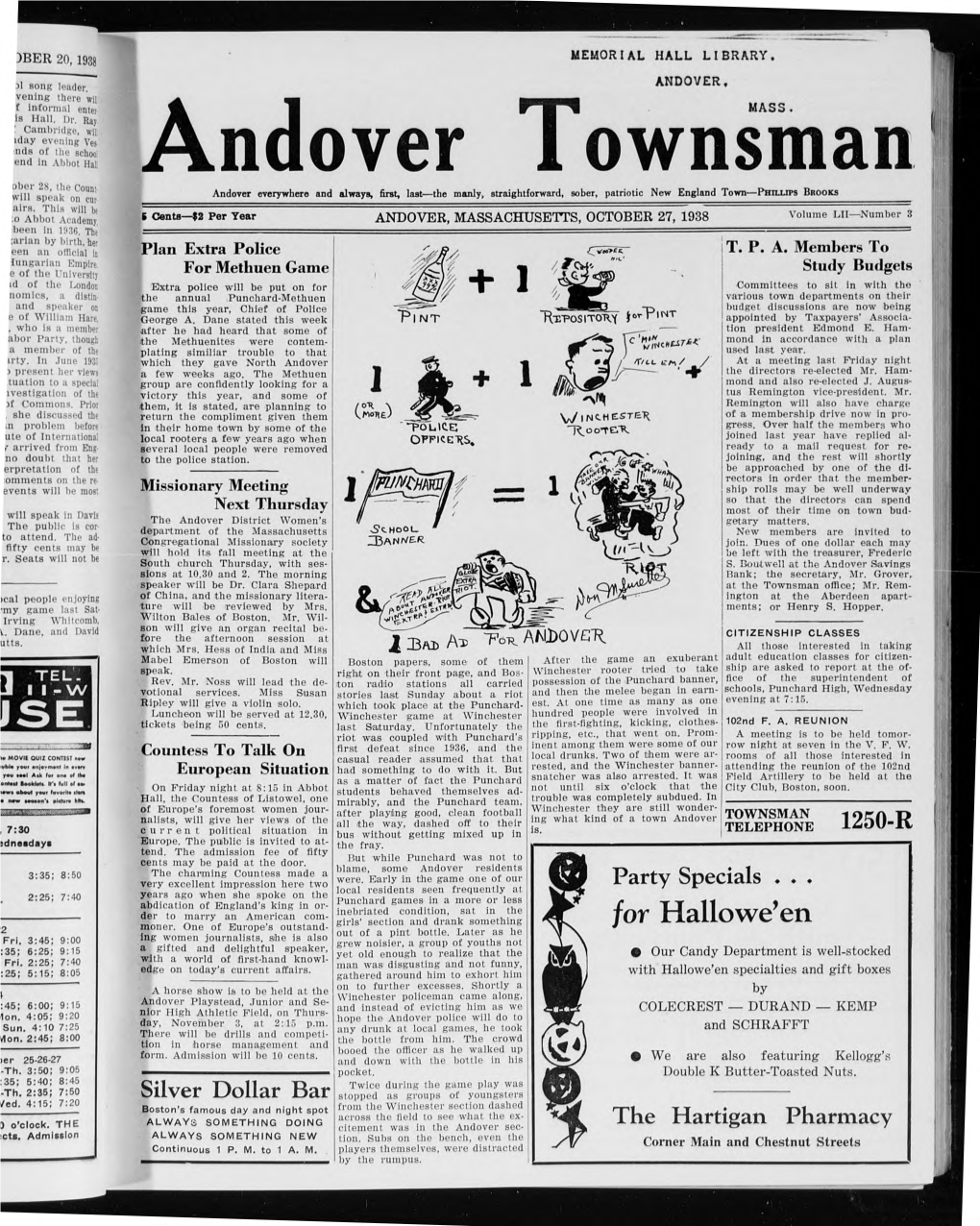 Andover Townsman, 10/27/1938