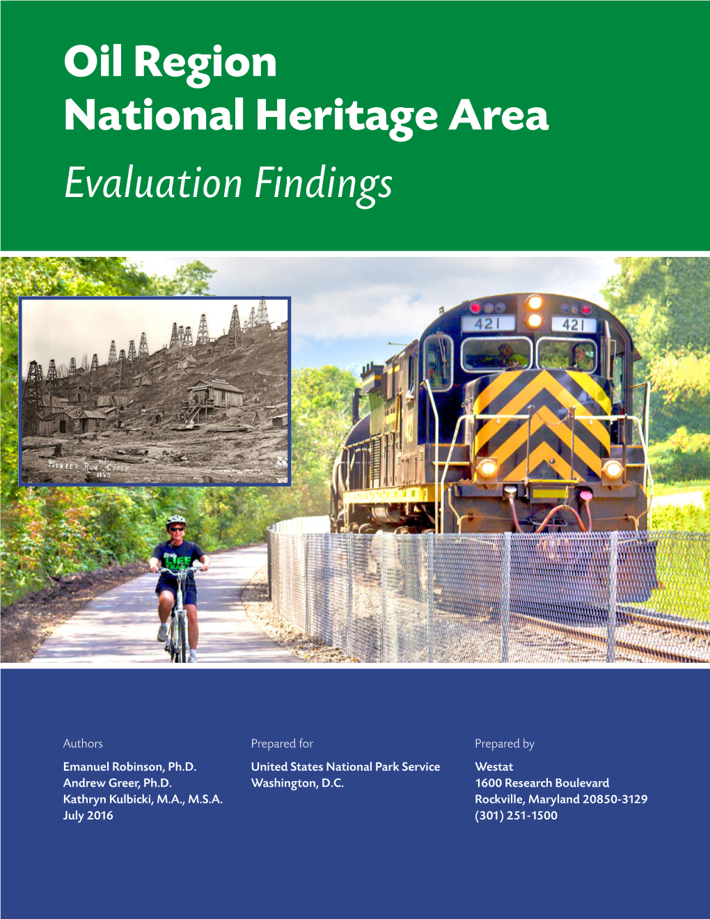 Oil Region National Heritage Area Evaluation Findings