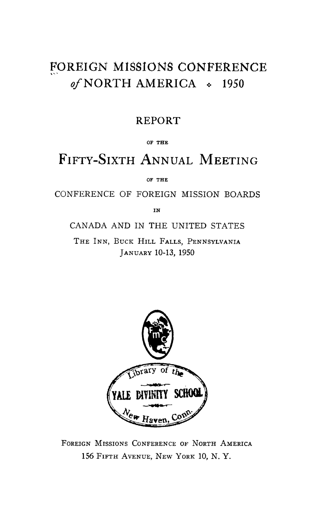 Foreign Missions Conference ¿/North America » 1950