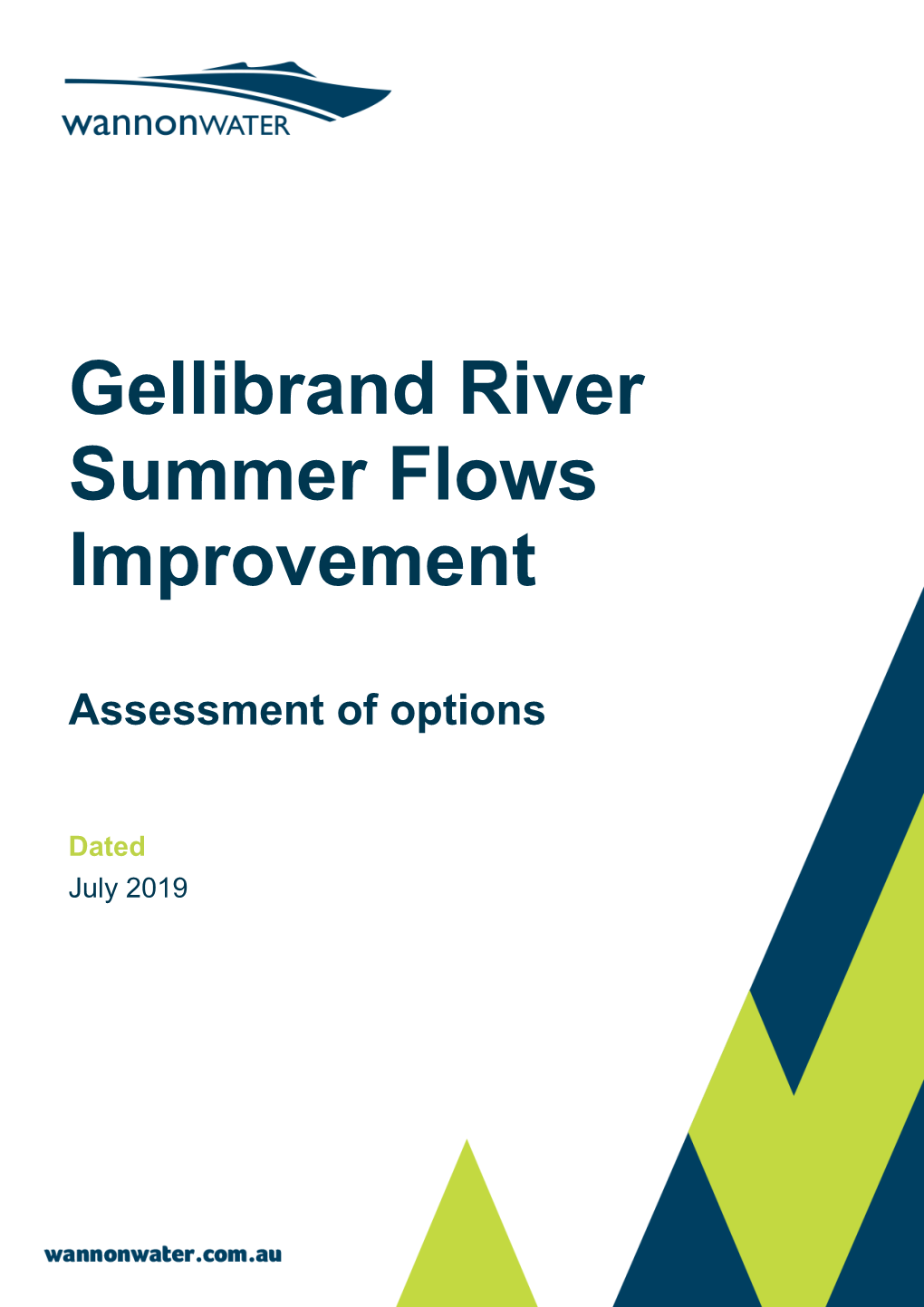 Gellibrand River Summer Flows Improvement