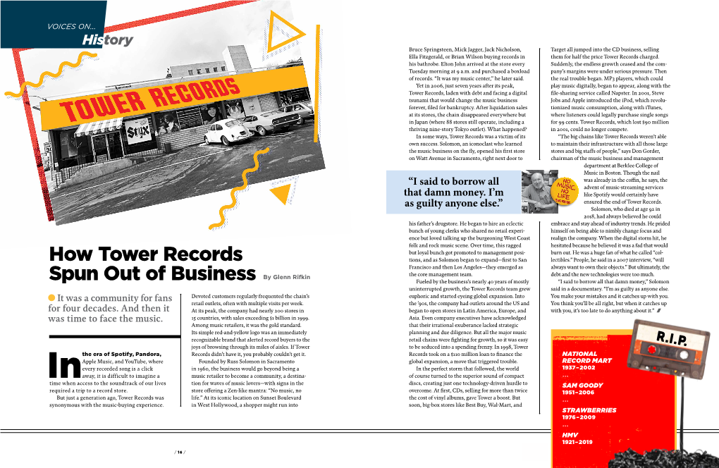 How Tower Records Spun out of Business