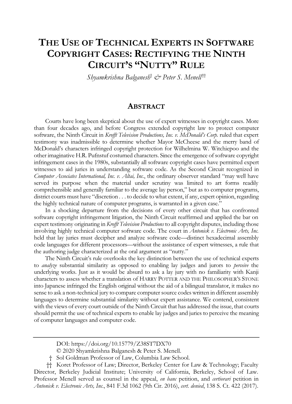 Rectifying the Ninth Circuit's “Nutty” Rule