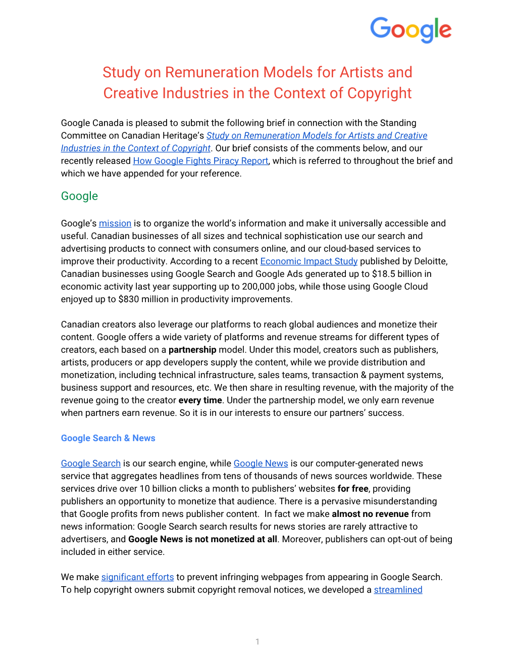 Study on Remuneration Models for Artists and Creative Industries in the Context of Copyright