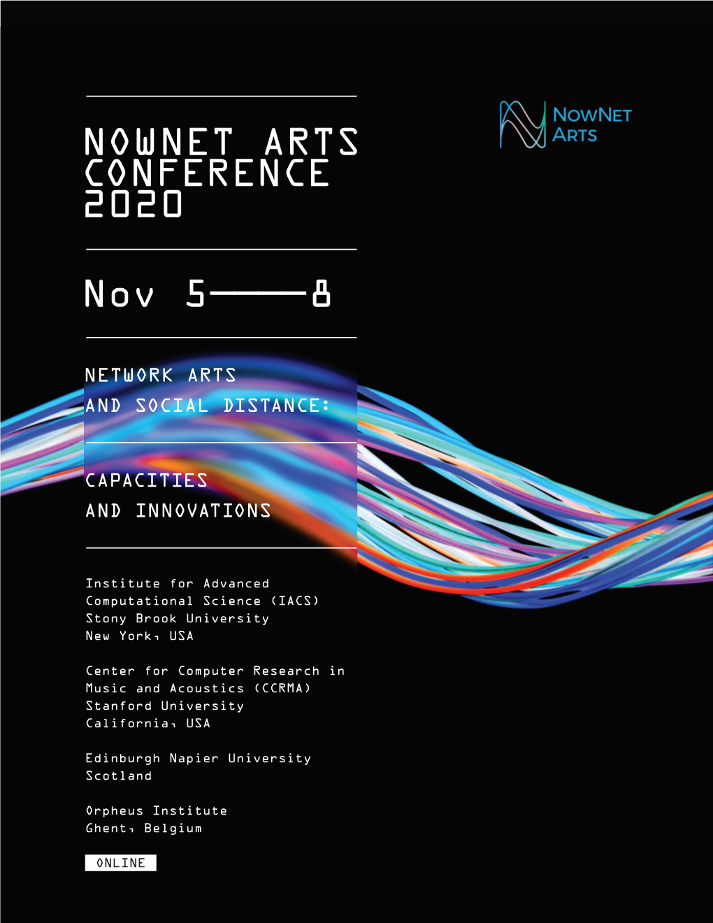 Nownet Arts Conference 2020 Program