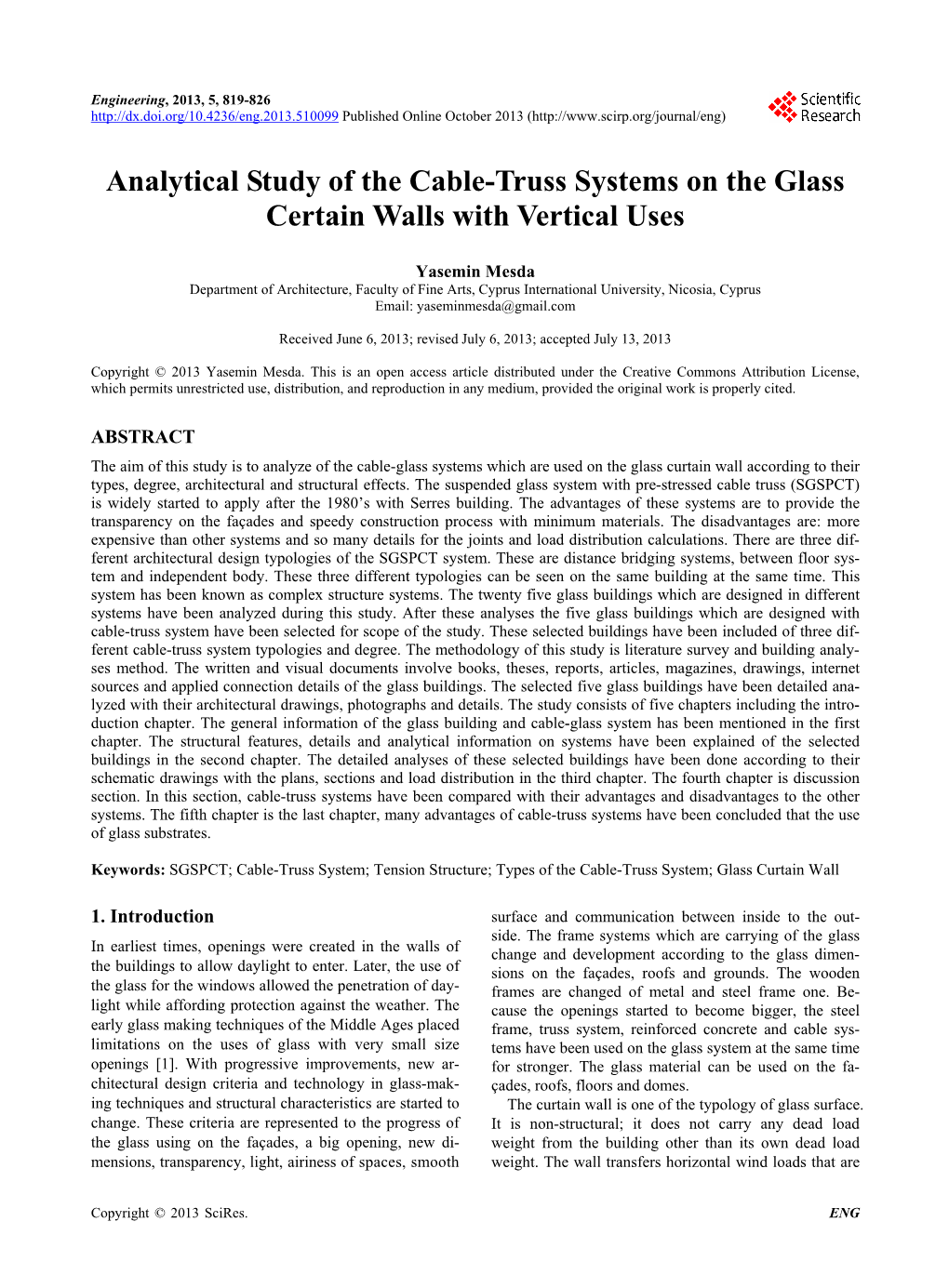 Analytical Study of the Cable-Truss Systems on the Glass Certain Walls with Vertical Uses