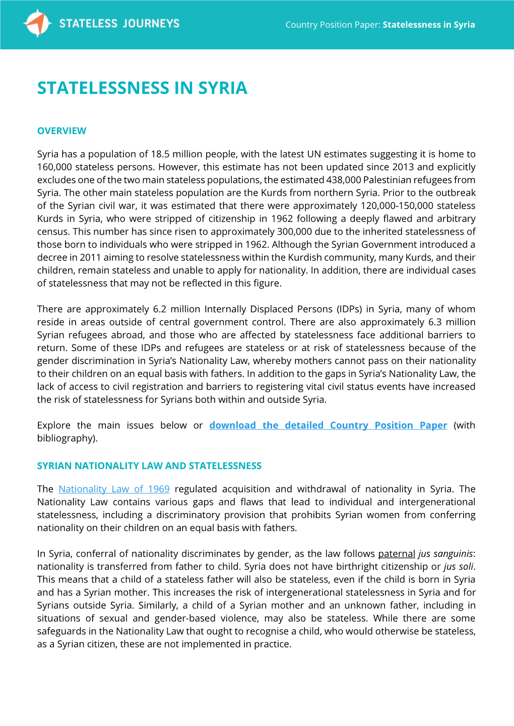 Statelessness in Syria