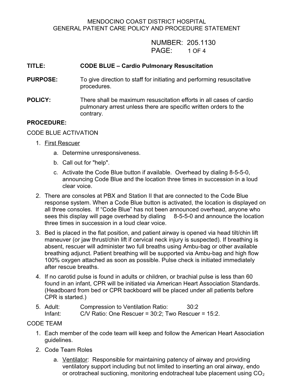 General Patient Care Policy and Procedure Statement s1