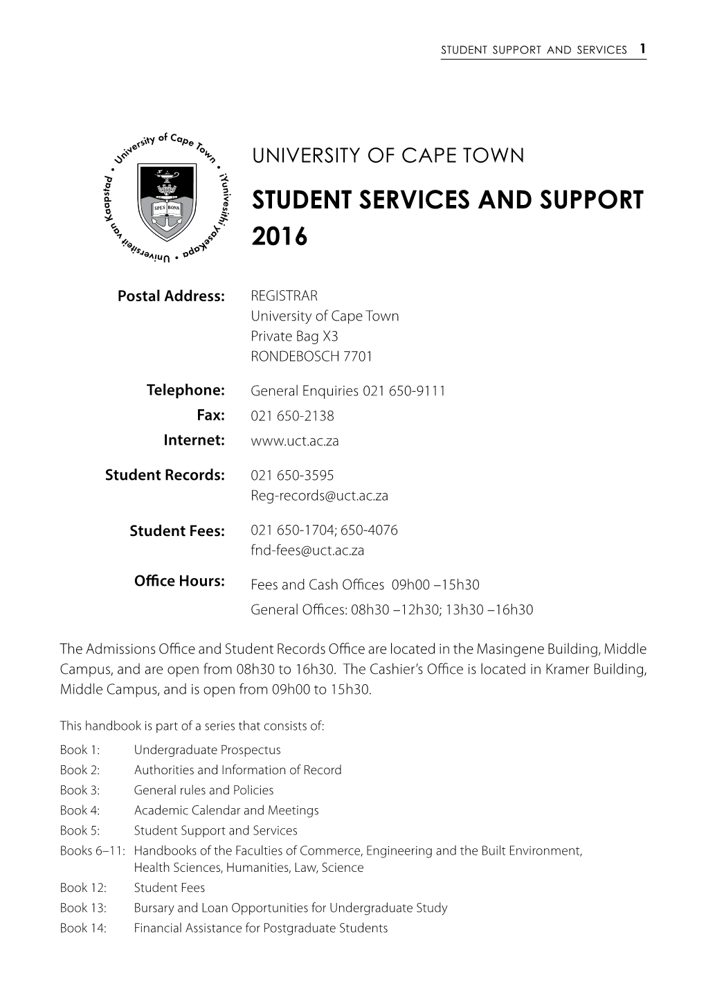 Student Services and Support 2016